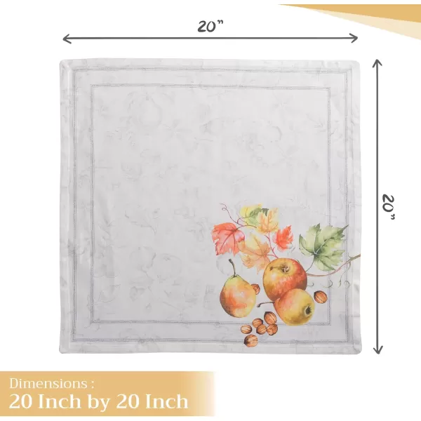 imageMaison d Hermine Napkins 100 Cotton Set of 4 Decorative Napkin Washable Cloth Napkins for Gifts Home Wedding Restaurant ampamp Camping Dalida  ThanksgivingChristmas 20x2021  Fruit Dhiver