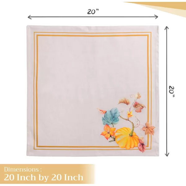 imageMaison d Hermine Napkins 100 Cotton Set of 4 Decorative Napkin Washable Cloth Napkins for Gifts Home Wedding Restaurant ampamp Camping Dalida  ThanksgivingChristmas 20x2010  Potiron