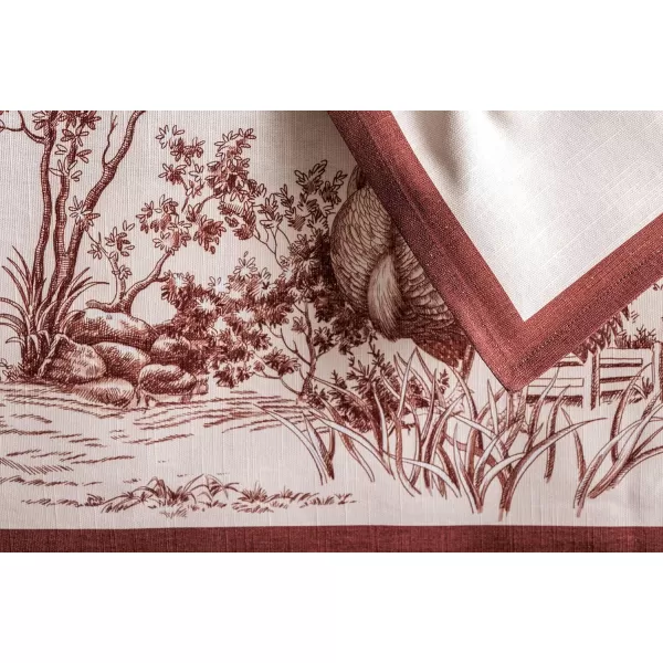 imageMaison d Hermine Napkins 100 Cotton Set of 4 Decorative Napkin Washable Cloth Napkins for Gifts Home Wedding Restaurant ampamp Camping Dalida  ThanksgivingChristmas 20x2014  Holy Jouy  Brown