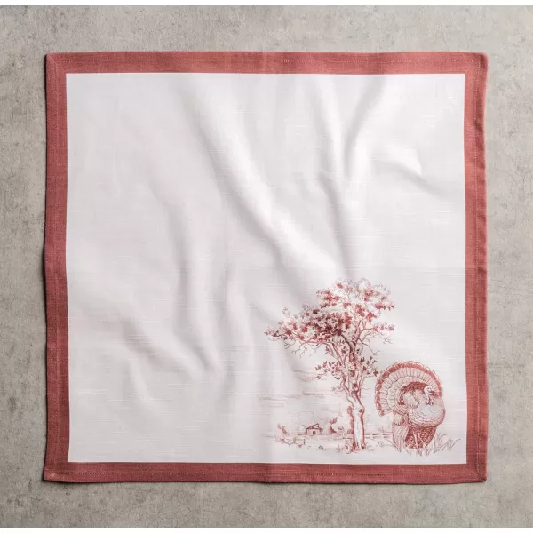 imageMaison d Hermine Napkins 100 Cotton Set of 4 Decorative Napkin Washable Cloth Napkins for Gifts Home Wedding Restaurant ampamp Camping Dalida  ThanksgivingChristmas 20x2014  Holy Jouy  Brown
