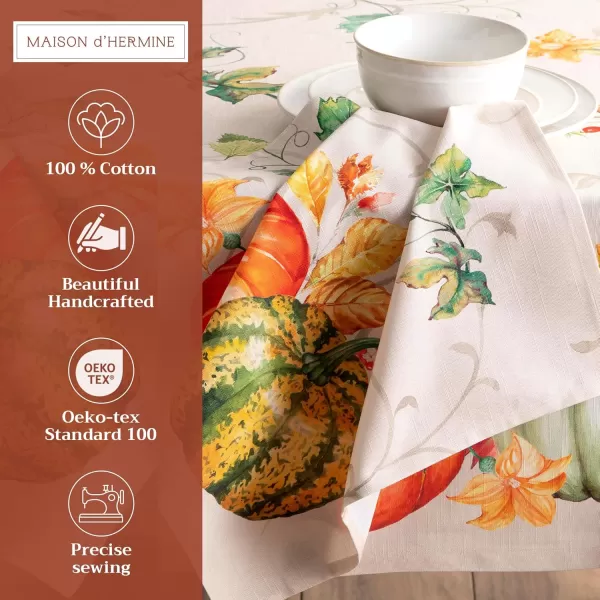 imageMaison d Hermine Napkins 100 Cotton Set of 4 Decorative Napkin Washable Cloth Napkins for Gifts Home Wedding Restaurant ampamp Camping Dalida  ThanksgivingChristmas 20x2022  Lumina