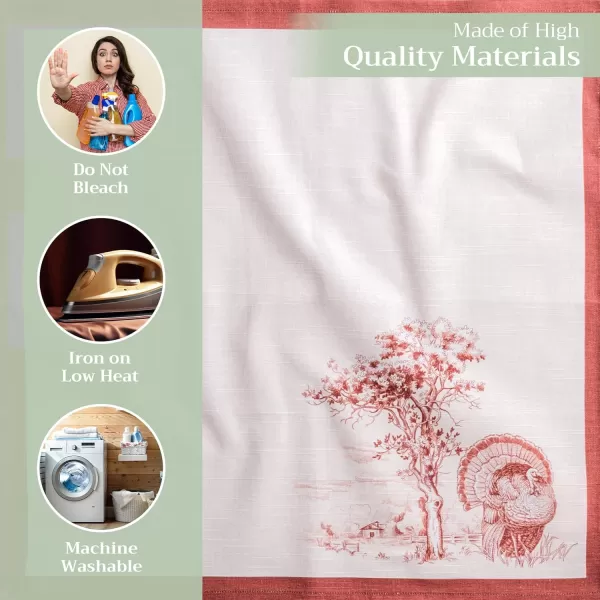 imageMaison d Hermine Napkins 100 Cotton Set of 4 Decorative Napkin Washable Cloth Napkins for Gifts Home Wedding Restaurant ampamp Camping Dalida  ThanksgivingChristmas 20x2014  Holy Jouy  Brown