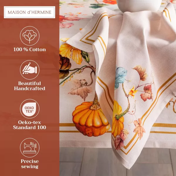 imageMaison d Hermine Napkins 100 Cotton Set of 4 Decorative Napkin Washable Cloth Napkins for Gifts Home Wedding Restaurant ampamp Camping Dalida  ThanksgivingChristmas 20x2010  Potiron