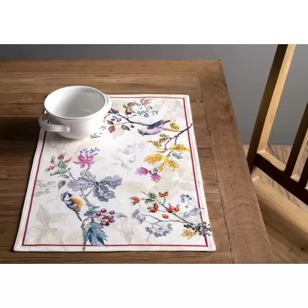 imageMaison d Hermine Placemats 100 Cotton Decorative Cloth Place Mat Washable Dinner Placemat Holiday Wedding ampamp Dining Equinoxe  Beige  ThanksgivingChristmas Set of 4