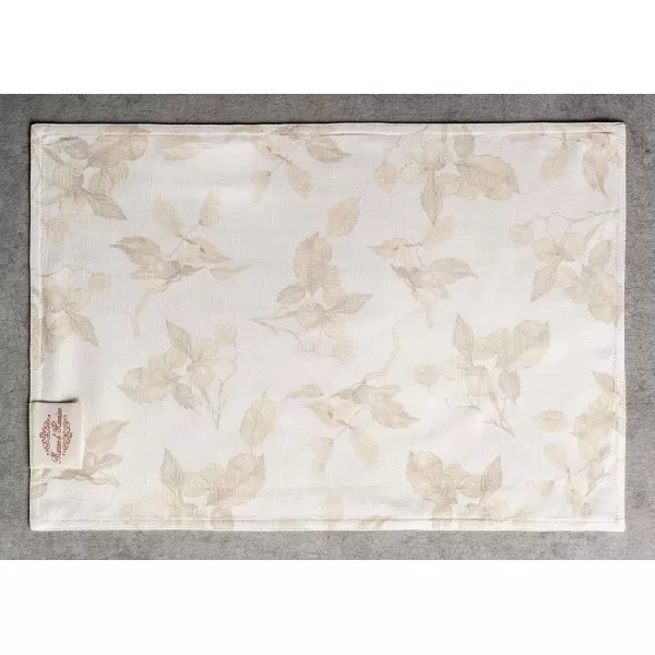imageMaison d Hermine Placemats 100 Cotton Decorative Cloth Place Mat Washable Dinner Placemat Holiday Wedding ampamp Dining Equinoxe  Beige  ThanksgivingChristmas Set of 4
