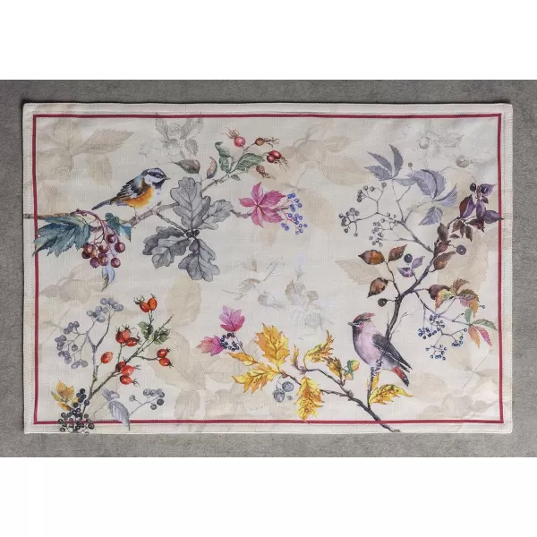 imageMaison d Hermine Placemats 100 Cotton Decorative Cloth Place Mat Washable Dinner Placemat Holiday Wedding ampamp Dining Equinoxe  Beige  ThanksgivingChristmas Set of 4