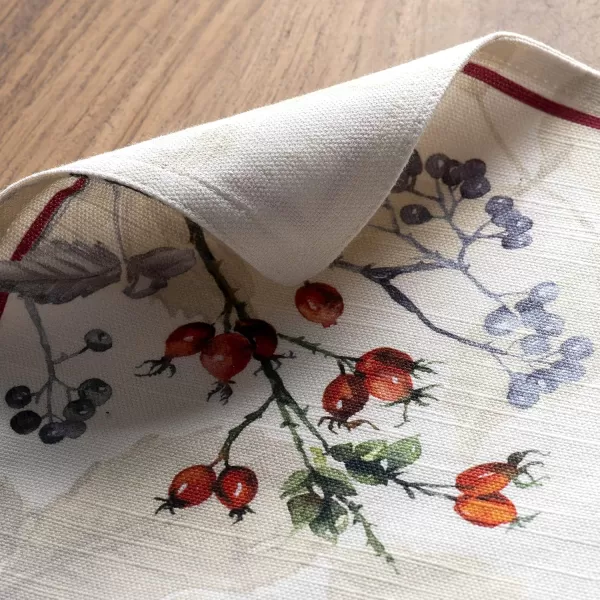 imageMaison d Hermine Placemats 100 Cotton Decorative Cloth Place Mat Washable Dinner Placemat Holiday Wedding ampamp Dining Equinoxe  Beige  ThanksgivingChristmas Set of 4