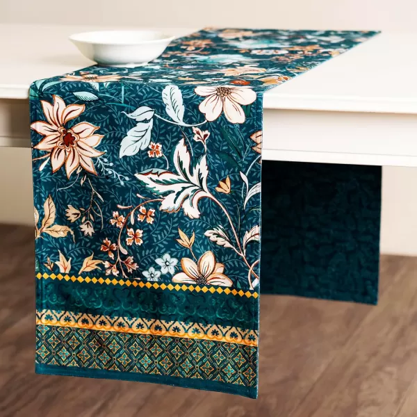 imageMaison d Hermine Sofia 100 Cotton Table Runner Tabletop Cover for Home Kitchen Dining Dcor Cocktail Parties Family Dinners Wedding ThanksgivingChristmas Double Layer 1450quotx108quotLuxury Loft