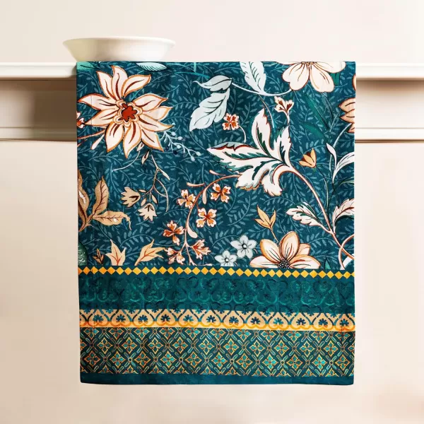 imageMaison d Hermine Sofia 100 Cotton Table Runner Tabletop Cover for Home Kitchen Dining Dcor Cocktail Parties Family Dinners Wedding ThanksgivingChristmas Double Layer 1450quotx108quotLuxury Loft