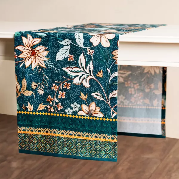 imageMaison d Hermine Sofia 100 Cotton Table Runner Tabletop Cover for Home Kitchen Dining Dcor Cocktail Parties Family Dinners Wedding ThanksgivingChristmas Double Layer 1450quotx108quotLuxury Loft