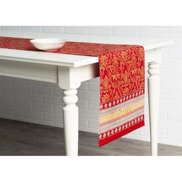 imageMaison d Hermine Sofia 100 Cotton Table Runner Tabletop Cover for Home Kitchen Dining Dcor Cocktail Parties Family Dinners Wedding ThanksgivingChristmas Double Layer 1450quotx108quotSofia