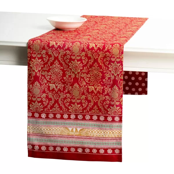 imageMaison d Hermine Sofia 100 Cotton Table Runner Tabletop Cover for Home Kitchen Dining Dcor Cocktail Parties Family Dinners Wedding ThanksgivingChristmas Double Layer 1450quotx108quotSofia