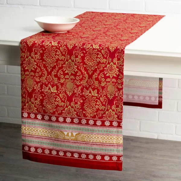 imageMaison d Hermine Sofia 100 Cotton Table Runner Tabletop Cover for Home Kitchen Dining Dcor Cocktail Parties Family Dinners Wedding ThanksgivingChristmas Double Layer 1450quotx108quotSofia