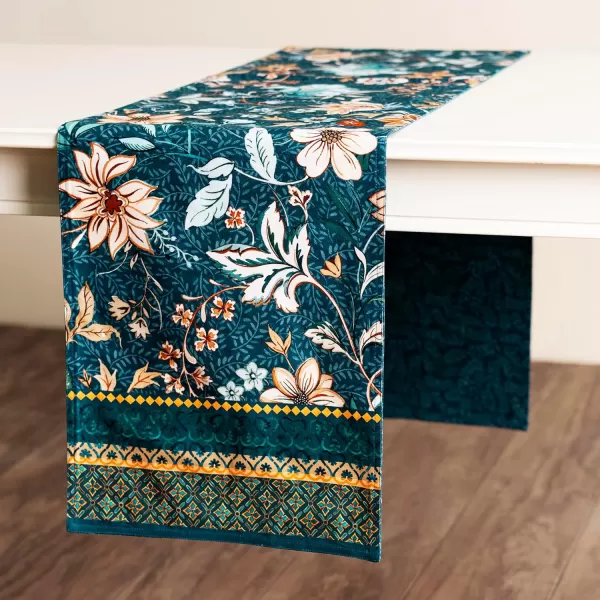 imageMaison d Hermine Sofia 100 Cotton Table Runner Tabletop Cover for Home Kitchen Dining Dcor Cocktail Parties Family Dinners Wedding ThanksgivingChristmas Double Layer 1450quotx108quotLuxury Loft