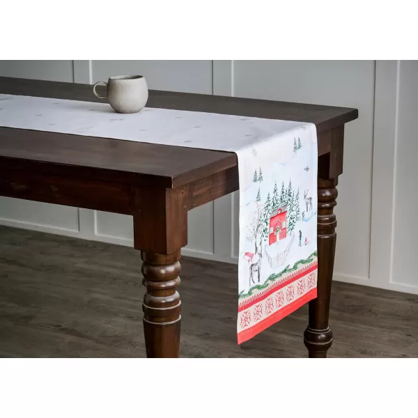 imageMaison d Hermine Sofia 100 Cotton Table Runner Tabletop Cover for Home Kitchen Dining Dcor Cocktail Parties Family Dinners Wedding ThanksgivingChristmas Double Layer 1450quotx108quotRural Xmas