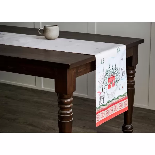 imageMaison d Hermine Sofia 100 Cotton Table Runner Tabletop Cover for Home Kitchen Dining Dcor Cocktail Parties Family Dinners Wedding ThanksgivingChristmas Double Layer 1450quotx108quotRural Xmas
