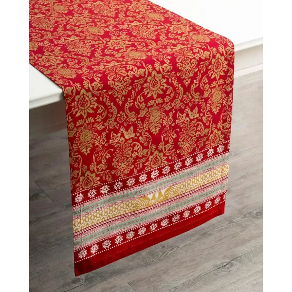 imageMaison d Hermine Sofia 100 Cotton Table Runner Tabletop Cover for Home Kitchen Dining Dcor Cocktail Parties Family Dinners Wedding ThanksgivingChristmas Double Layer 1450quotx108quotSofia