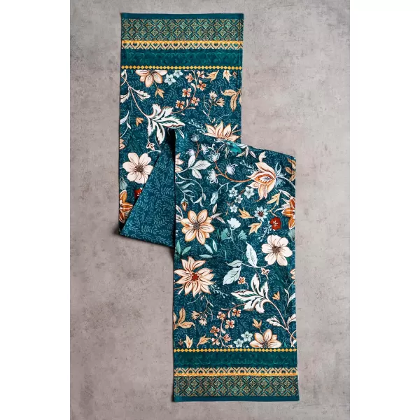 imageMaison d Hermine Sofia 100 Cotton Table Runner Tabletop Cover for Home Kitchen Dining Dcor Cocktail Parties Family Dinners Wedding ThanksgivingChristmas Double Layer 1450quotx108quotLuxury Loft