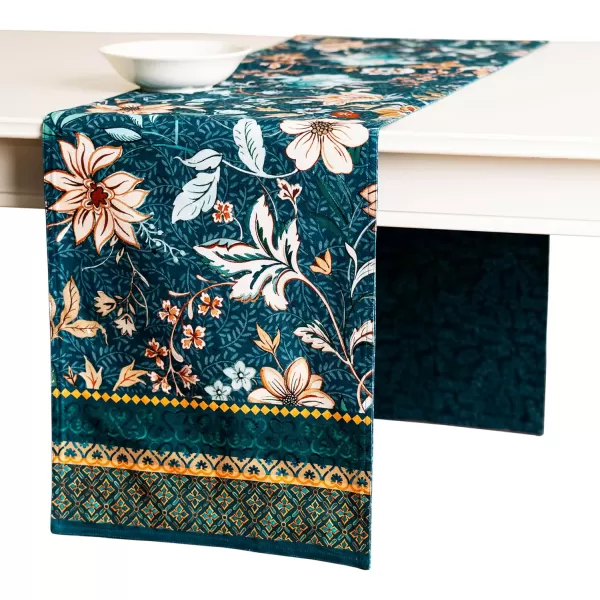 imageMaison d Hermine Sofia 100 Cotton Table Runner Tabletop Cover for Home Kitchen Dining Dcor Cocktail Parties Family Dinners Wedding ThanksgivingChristmas Double Layer 1450quotx108quotLuxury Loft