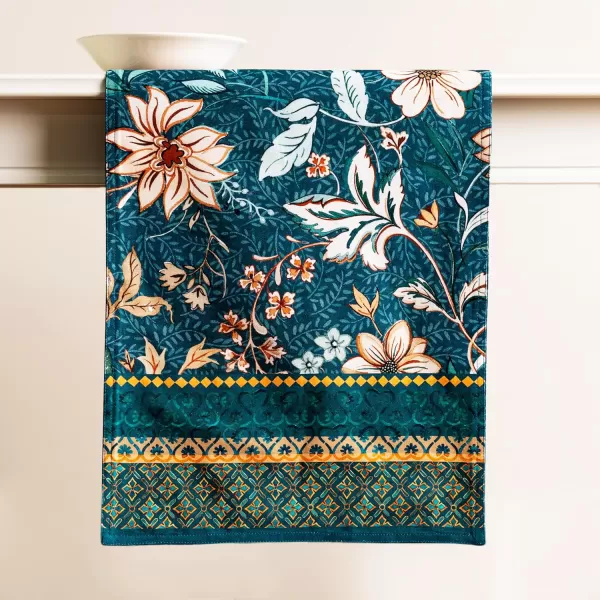 imageMaison d Hermine Sofia 100 Cotton Table Runner Tabletop Cover for Home Kitchen Dining Dcor Cocktail Parties Family Dinners Wedding ThanksgivingChristmas Double Layer 1450quotx108quotLuxury Loft