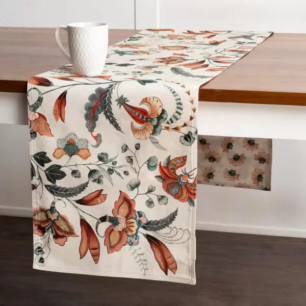 imageMaison d Hermine Sofia 100 Cotton Table Runner Tabletop Cover for Home Kitchen Dining Dcor Cocktail Parties Family Dinners Wedding ThanksgivingChristmas Double Layer 1450quotx108quotDalida