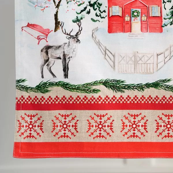 imageMaison d Hermine Sofia 100 Cotton Table Runner Tabletop Cover for Home Kitchen Dining Dcor Cocktail Parties Family Dinners Wedding ThanksgivingChristmas Double Layer 1450quotx108quotRural Xmas