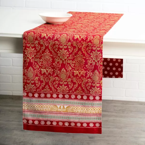 imageMaison d Hermine Sofia 100 Cotton Table Runner Tabletop Cover for Home Kitchen Dining Dcor Cocktail Parties Family Dinners Wedding ThanksgivingChristmas Double Layer 1450quotx108quotSofia