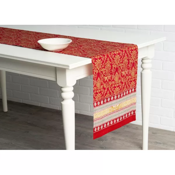 imageMaison d Hermine Sofia 100 Cotton Table Runner Tabletop Cover for Home Kitchen Dining Dcor Cocktail Parties Family Dinners Wedding ThanksgivingChristmas Double Layer 1450quotx108quotSofia