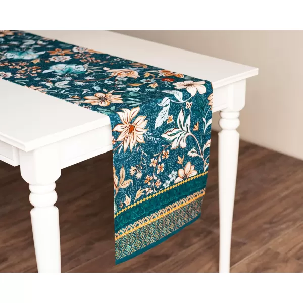 imageMaison d Hermine Sofia 100 Cotton Table Runner Tabletop Cover for Home Kitchen Dining Dcor Cocktail Parties Family Dinners Wedding ThanksgivingChristmas Double Layer 1450quotx108quotLuxury Loft