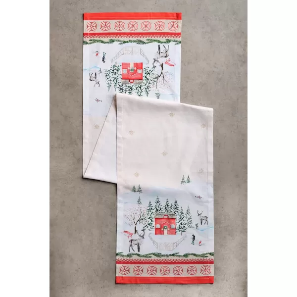 imageMaison d Hermine Sofia 100 Cotton Table Runner Tabletop Cover for Home Kitchen Dining Dcor Cocktail Parties Family Dinners Wedding ThanksgivingChristmas Double Layer 1450quotx108quotRural Xmas