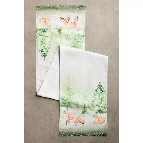 imageMaison d Hermine Sofia 100 Cotton Table Runner Tabletop Cover for Home Kitchen Dining Dcor Cocktail Parties Family Dinners Wedding ThanksgivingChristmas Double Layer 1450quotx108quotWinter Mornings
