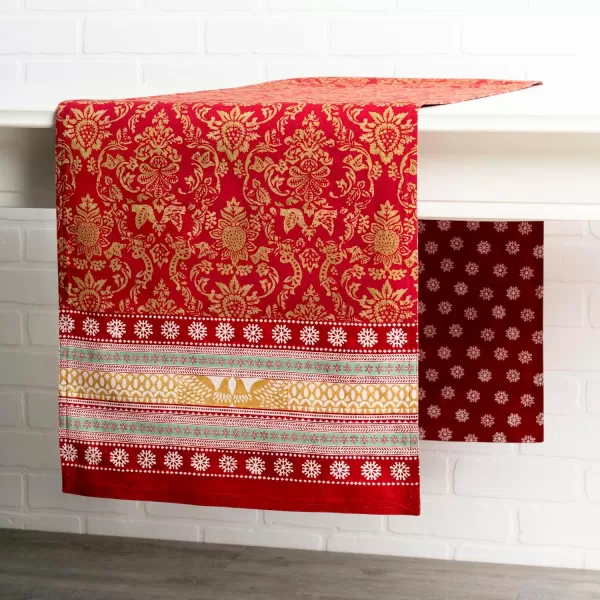 imageMaison d Hermine Sofia 100 Cotton Table Runner Tabletop Cover for Home Kitchen Dining Dcor Cocktail Parties Family Dinners Wedding ThanksgivingChristmas Double Layer 1450quotx108quotSofia