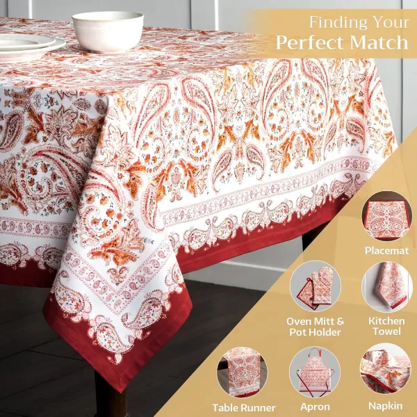 imageMaison d Hermine Tablecloths 100 Cotton 60quotx90quot Decorative Rectangle Tablecloth Washable Table Cover Holiday Dinner Wedding ampamp Dining Orient  ThanksgivingChristmas