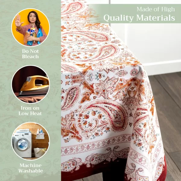 imageMaison d Hermine Tablecloths 100 Cotton 60quotx90quot Decorative Rectangle Tablecloth Washable Table Cover Holiday Dinner Wedding ampamp Dining Orient  ThanksgivingChristmas