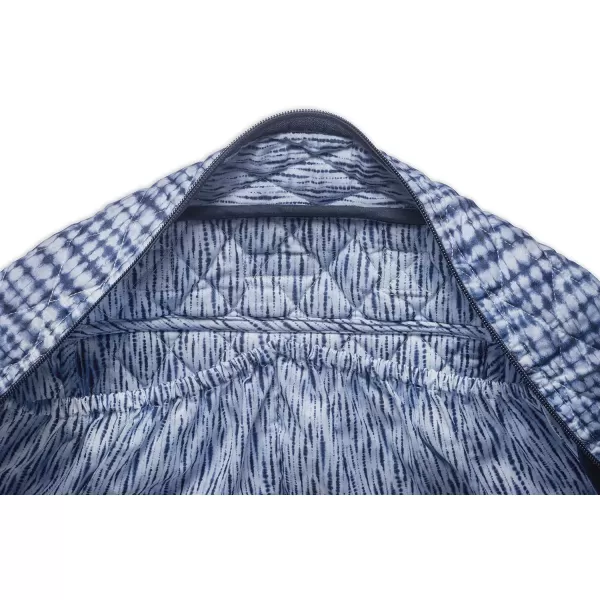 imageMaison d Hermine Weekend Bag Cotton Quilted Duffel Overnight Luggage Weekender Gym Bag for Gifts Travel Men Women Business Travellers Family Trip Bonobo  Blue9  Shibori