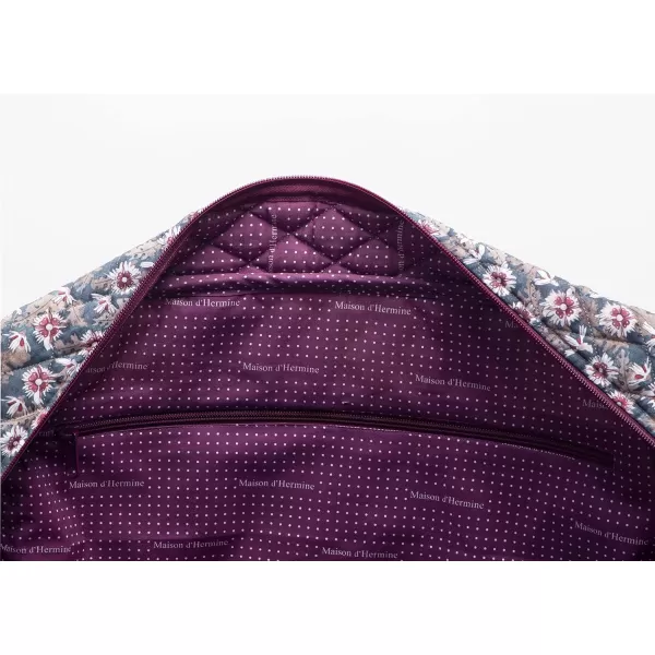 imageMaison d Hermine Weekend Bag Cotton Quilted Duffel Overnight Luggage Weekender Gym Bag for Gifts Travel Men Women Business Travellers Family Trip Bonobo  Blue14  Osaka