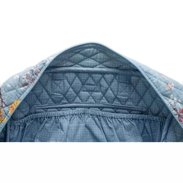 imageMaison d Hermine Weekend Bag Cotton Quilted Duffel Overnight Luggage Weekender Gym Bag for Gifts Travel Men Women Business Travellers Family Trip Bonobo  Blue15  Equinoxe