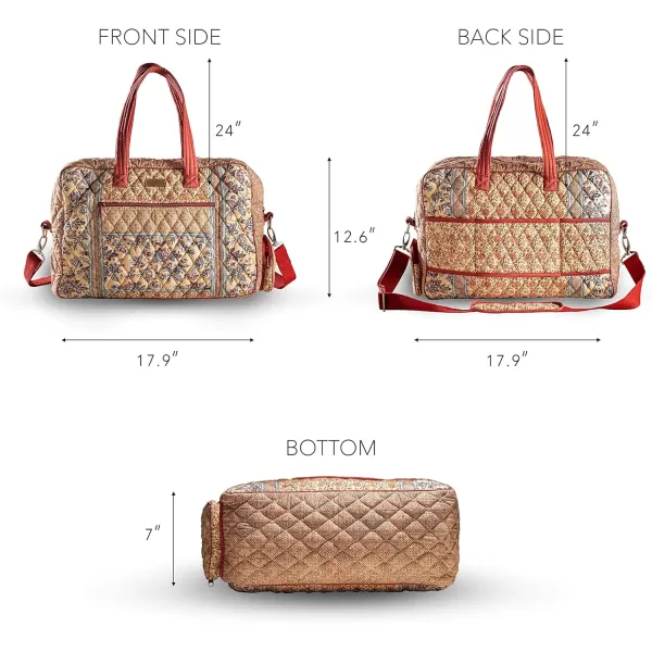 imageMaison d Hermine Weekend Bag Cotton Quilted Duffel Overnight Luggage Weekender Gym Bag for Gifts Travel Men Women Business Travellers Family Trip Bonobo  Blue6  Asmi