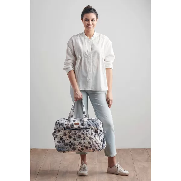 imageMaison d Hermine Weekend Bag Cotton Quilted Duffel Overnight Luggage Weekender Gym Bag for Gifts Travel Men Women Business Travellers Family Trip Bonobo  Blue23  Cheeta