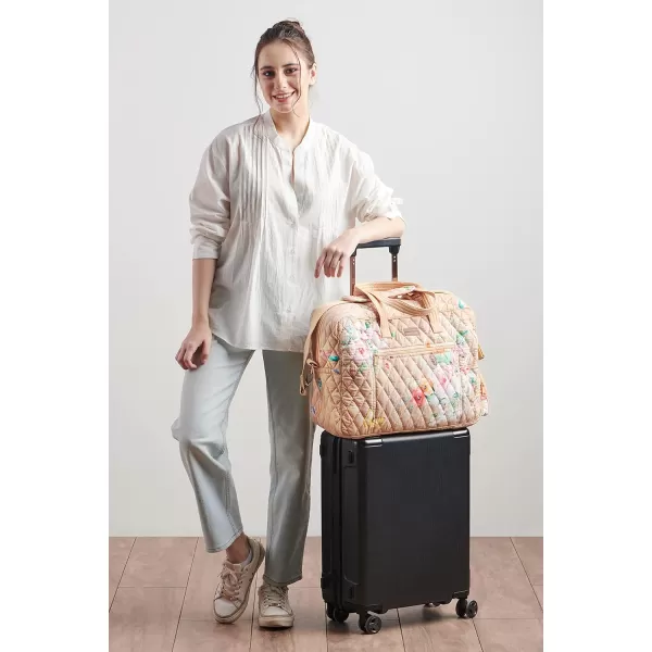 imageMaison d Hermine Weekend Bag Cotton Quilted Duffel Overnight Luggage Weekender Gym Bag for Gifts Travel Men Women Business Travellers Family Trip Bonobo  Blue40  Ibiza