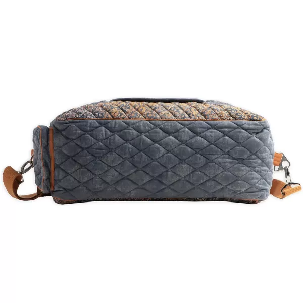 imageMaison d Hermine Weekend Bag Cotton Quilted Duffel Overnight Luggage Weekender Gym Bag for Gifts Travel Men Women Business Travellers Family Trip Bonobo  Blue13  Imperfection