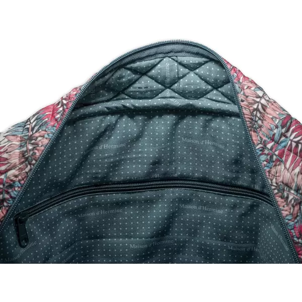 imageMaison d Hermine Weekend Bag Cotton Quilted Duffel Overnight Luggage Weekender Gym Bag for Gifts Travel Men Women Business Travellers Family Trip Bonobo  Blue7  Bamako
