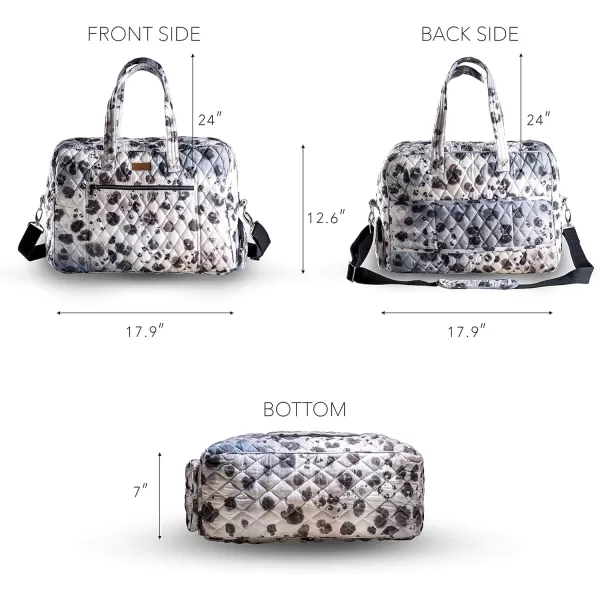 imageMaison d Hermine Weekend Bag Cotton Quilted Duffel Overnight Luggage Weekender Gym Bag for Gifts Travel Men Women Business Travellers Family Trip Bonobo  Blue23  Cheeta