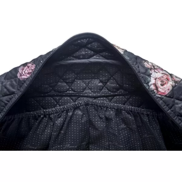 imageMaison d Hermine Weekend Bag Cotton Quilted Duffel Overnight Luggage Weekender Gym Bag for Gifts Travel Men Women Business Travellers Family Trip Bonobo  Blue5  Moody Florals