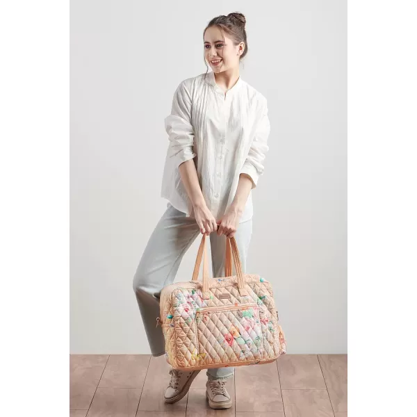 imageMaison d Hermine Weekend Bag Cotton Quilted Duffel Overnight Luggage Weekender Gym Bag for Gifts Travel Men Women Business Travellers Family Trip Bonobo  Blue40  Ibiza
