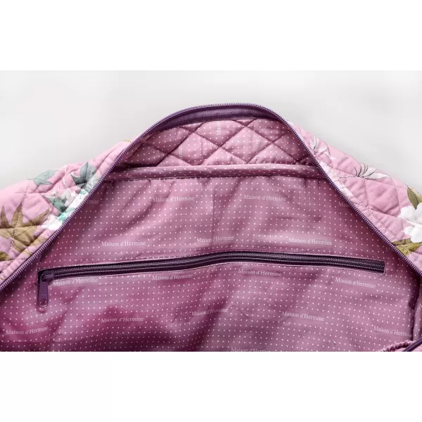 imageMaison d Hermine Weekend Bag Cotton Quilted Duffel Overnight Luggage Weekender Gym Bag for Gifts Travel Men Women Business Travellers Family Trip Bonobo  Blue39  Hokuzai  Violet
