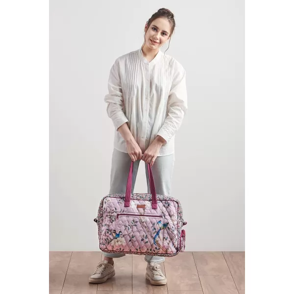 imageMaison d Hermine Weekend Bag Cotton Quilted Duffel Overnight Luggage Weekender Gym Bag for Gifts Travel Men Women Business Travellers Family Trip Bonobo  Blue14  Osaka