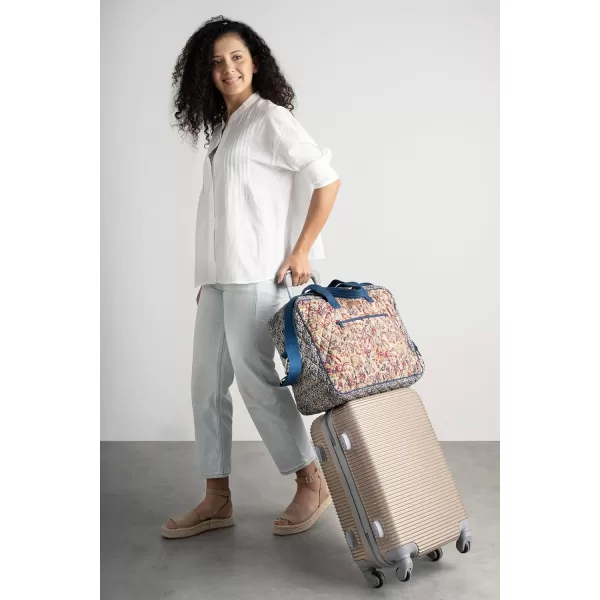 imageMaison d Hermine Weekend Bag Cotton Quilted Duffel Overnight Luggage Weekender Gym Bag for Gifts Travel Men Women Business Travellers Family Trip Bonobo  Blue37  Kerala  Blue