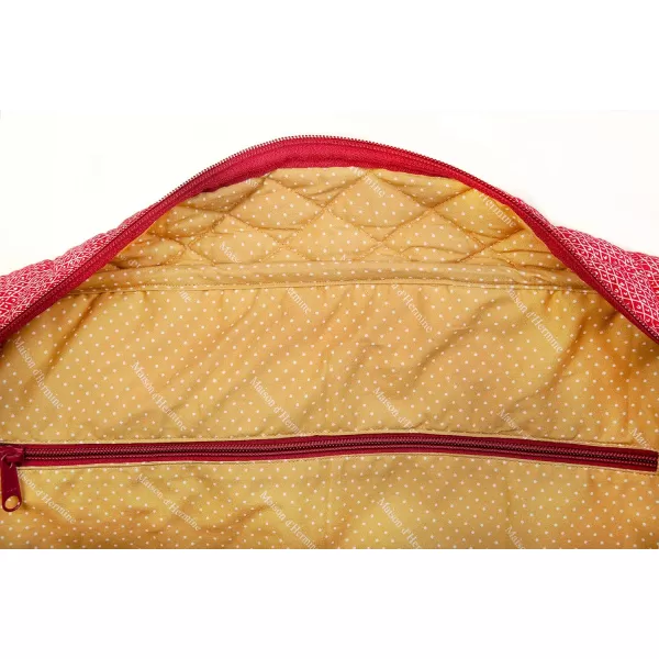 imageMaison d Hermine Weekend Bag Cotton Quilted Duffel Overnight Luggage Weekender Gym Bag for Gifts Travel Men Women Business Travellers Family Trip Bonobo  Blue44  Marquise  Red