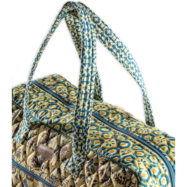 imageMaison d Hermine Weekend Bag Cotton Quilted Duffel Overnight Luggage Weekender Gym Bag for Gifts Travel Men Women Business Travellers Family Trip Bonobo  Blue19  Lakshmi
